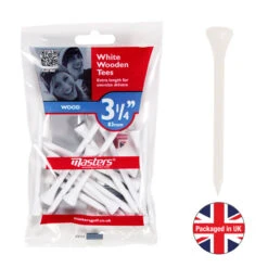 MastersGolf Masters Golf White Wooden Tees