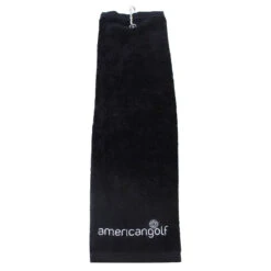 Americangolf American Golf Mens Black Tri-Fold Towel