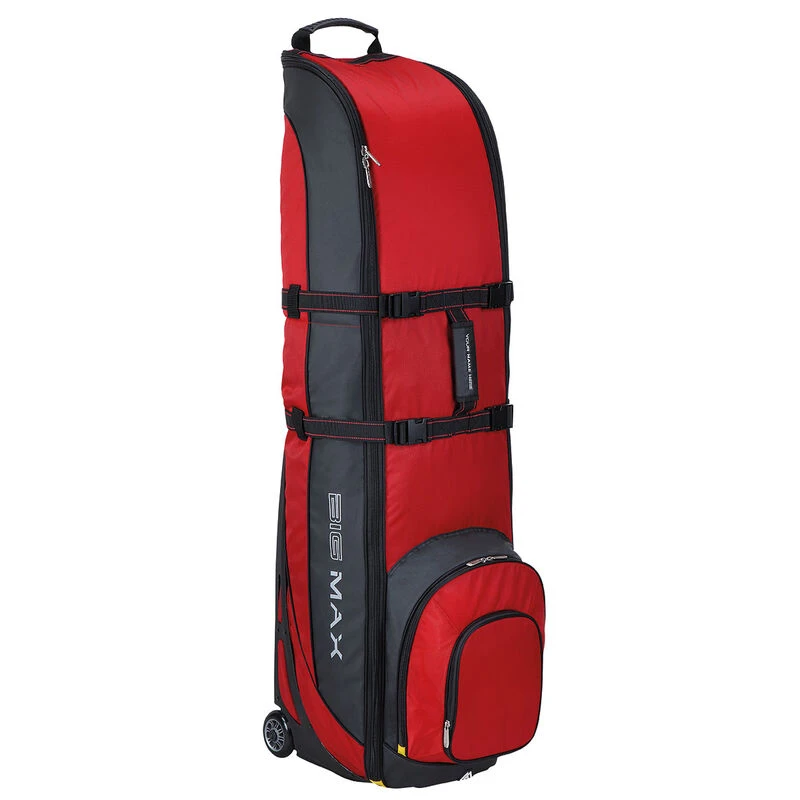 BIGMAX BIG MAX Mens Black And Red Wheeler III Travel Cover 1 BIGMAX BIG MAX Mens Black And Red Wheeler III Travel Cover
