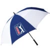 PGA Tour Mens White And Blue Lightweight Double Canopy Umbrella