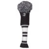 Fazer Black And White Pom Pom Knitted Golf Fairway Head Cover