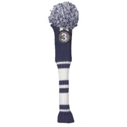 Fazer Navy Blue Pom Knitted Hybrid Head Cover