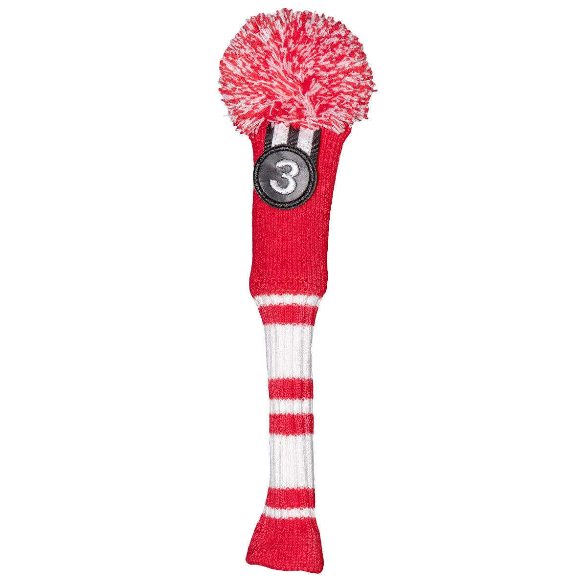 Fazer Red And White Pom Knitted Hybrid Head Cover 1 Fazer Red And White Pom Knitted Hybrid Head Cover