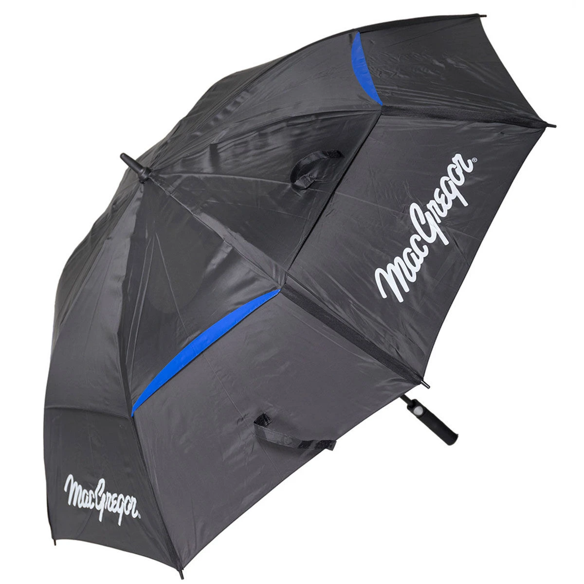 MacGregor Mens Black And Royal Blue Lightweight Mac Tec Dual Canopy Umbrella | American Golf 1 MacGregor Mens Black And Royal Blue Lightweight Mac Tec Dual Canopy Umbrella | American Golf
