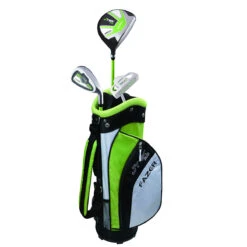 Fazer Green And Blue Lightweight Kids J TEK 5.0 Age 3-5 Junior Right Hand Golf Package Set With Golf Stand Bag