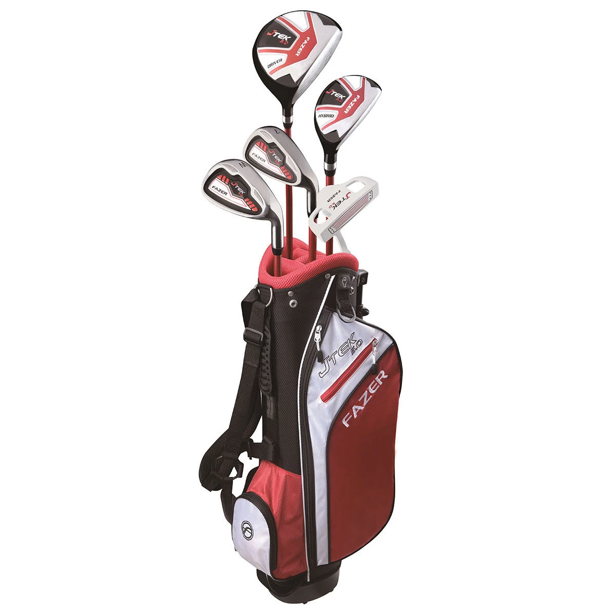 Fazer Kids Red Lightweight J TEK 5.0 Right Hand Golf Package Set 1 Fazer Kids Red Lightweight J TEK 5.0 Right Hand Golf Package Set