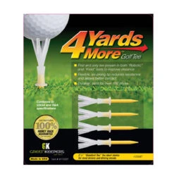 4 Yards More Yellow Pack Of 4 Standard Golf Tees