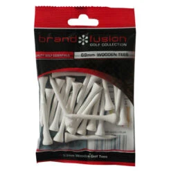 Brand Fusion BrandFusion White Pack Of 20 Wooden Golf Tees