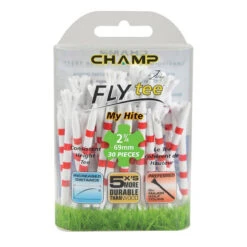 Champ White And Red MyHite Fly Pack Of 30 Golf Tees
