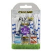 Champ White And Blue Stripe MyHite Fly Pack Of 25 Golf Tees