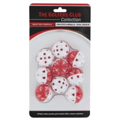 The Golfers Club White And Red Practice Air Flow Golf Balls