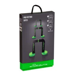PuttOUT Black And Green Pack Of 3 Golf Pro Gate Set