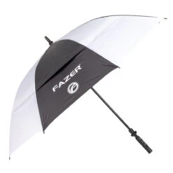 Fazer Black And White Logo Print Dual Canopy Golf Umbrella