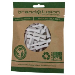 BrandFusion White Graduated Biodegradable Wooden Golf Tees