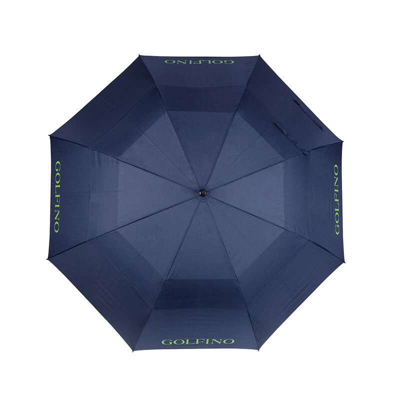 GOLFINO Navy Blue And Green Windproof Auto Golf Umbrella 2 GOLFINO Navy Blue And Green Windproof Auto Golf Umbrella - Image 2