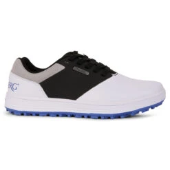 Stromberg Kids White And Black Vector Junior Spikeless Golf Shoes