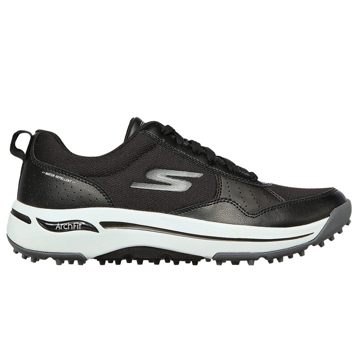 Skechers Mens Black And White Go Golf Arch Fit Line Up Golf Shoes 1 Skechers Mens Black And White Go Golf Arch Fit Line Up Golf Shoes