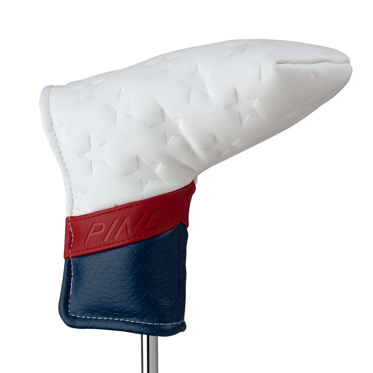 Ping White And Navy Blue Stars & Stripes Blade Golf Putter Head Cover 1 Ping White And Navy Blue Stars & Stripes Blade Golf Putter Head Cover
