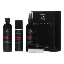 Duca Del Cosma Mens Black Shoe Care Kit