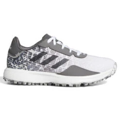 Adidas Golf Kids White And Grey Lightweight S2G Junior Golf Shoes
