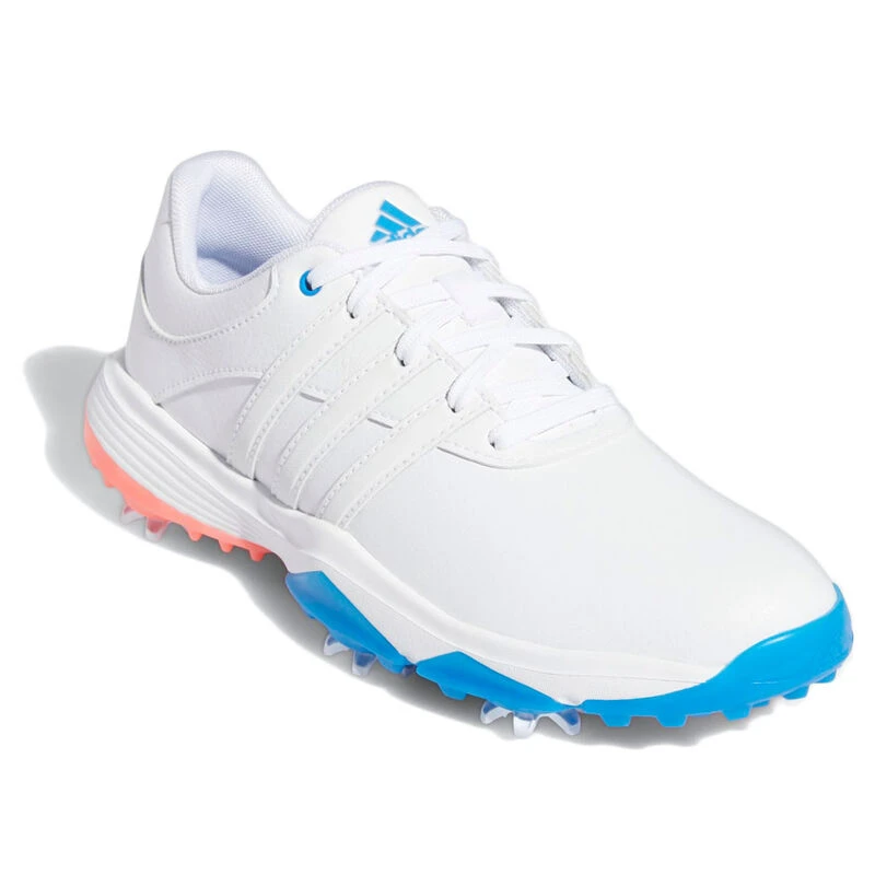 Adidas Golf Tour360 Kids White And Blue Lightweight 22 Junior Regular Fit Golf Shoes 2 Adidas Golf Tour360 Kids White And Blue Lightweight 22 Junior Regular Fit Golf Shoes - Image 2