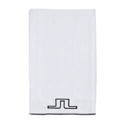 J Lindeberg J.Lindeberg White And Black Structured Terry Golf Towel
