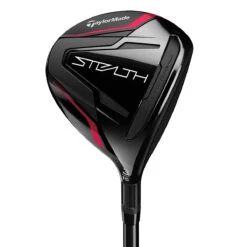 TaylorMade Mens Black And Red Stealth Fuji Ventus Regular Right Hand Golf Fairway Wood