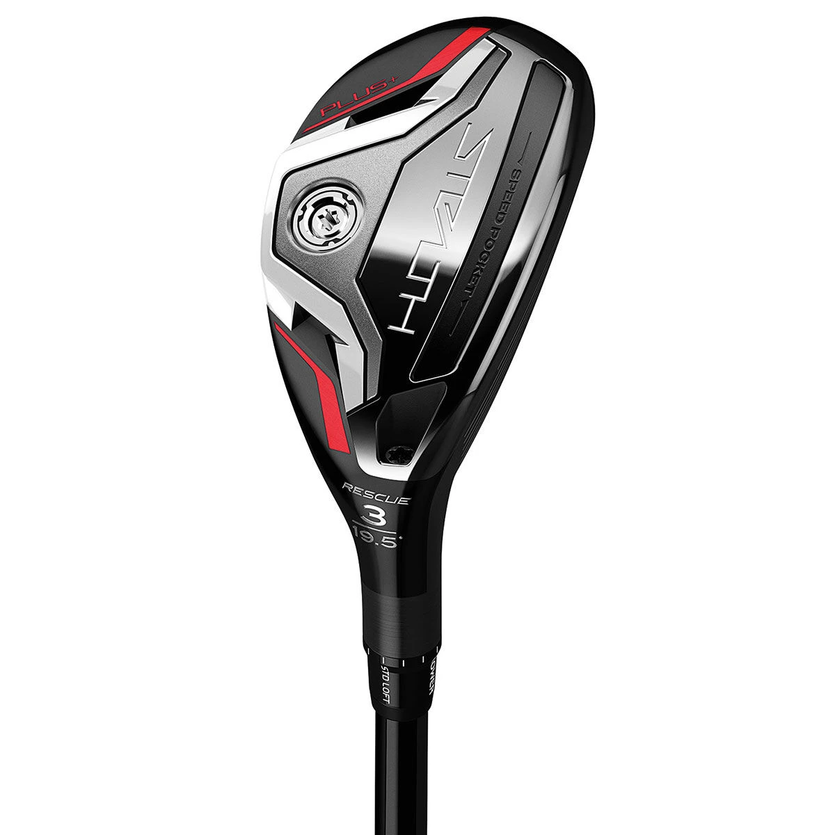 TaylorMade Mens Black And Red Stealth Plus+ Project X Hzrdus Smoke Rdx Regular Right Hand Golf Hybrid 2 TaylorMade Mens Black And Red Stealth Plus+ Project X Hzrdus Smoke Rdx Regular Right Hand Golf Hybrid - Image 2