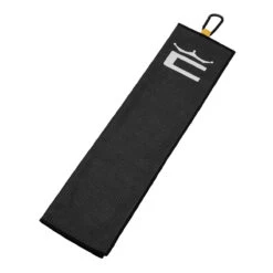 Cobra Golf Black Jacquard Tri-Fold Towel