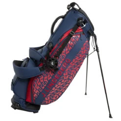 J Lindeberg J.Lindeberg Bridge Swirl Red Play Print Golf Stand Bag | American Golf