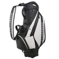J Lindeberg J.Lindeberg Black And White Colour Block Staff Golf Bag | American Golf
