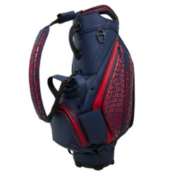 J Lindeberg J.Lindeberg Bridge Swirl Red Print Staff Golf Bag | American Golf