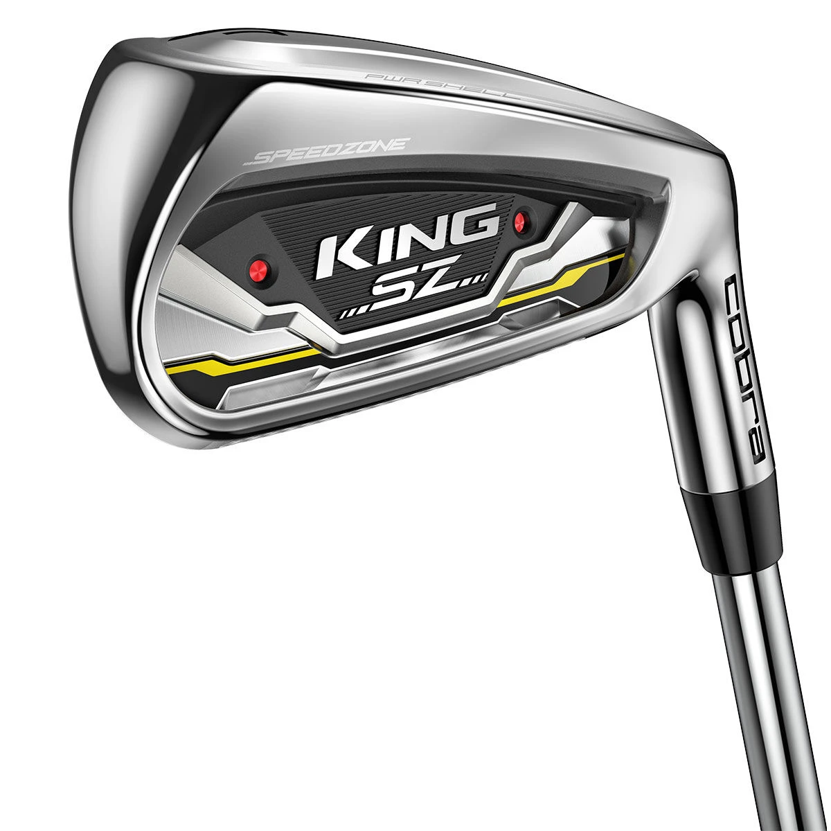 Cobra Golf Silver And Black King SPEEDZONE-S Steel Left Hand 5-gw 7 Golf Irons 1 Cobra Golf Silver And Black King SPEEDZONE-S Steel Left Hand 5-gw 7 Golf Irons