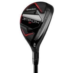 TaylorMade Men's Black And Red STEALTH 2 Rescue Regular Fuji Ventus Left Hand Golf Hybrid